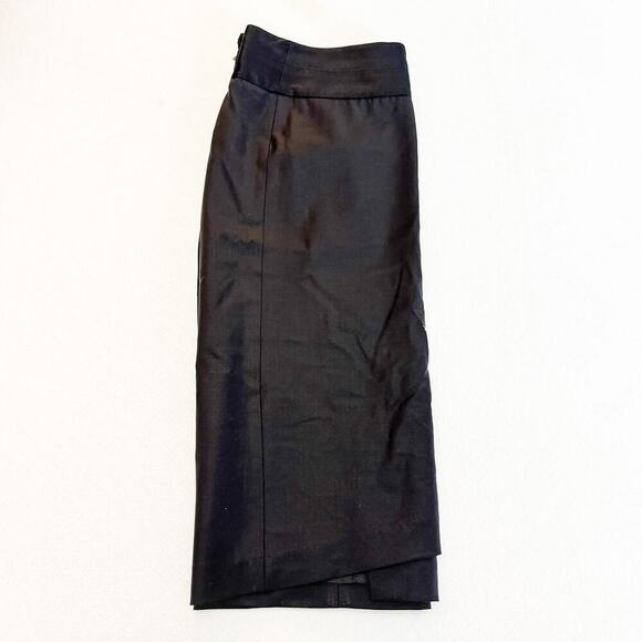 Reiss High Waisted Banded Black Pencil Straight Skirt Size 8 - Picture 6 of 6